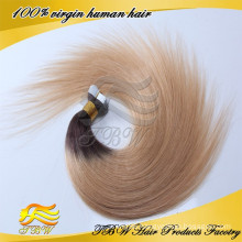 2015 Hot Sale Wholesale Top Quality 100% Virgin Remy Russian Hair Ombre Color Russian Tape Hair